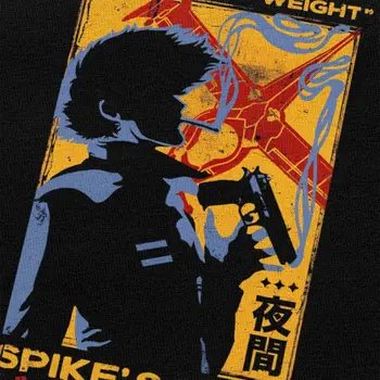 Vtipné Dizajn Kovboj v tomto článku Mäkké Bavlnené Tričko Anime, Manga Tričko Spike Spiegel Jazz Club T-shirt Short-Sleeve Graphic Tee Top Darček
