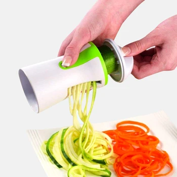 Prenosné Spiralizer Zeleniny Slicer Nehrdzavejúcej Ocele, Špirálovo Slicer Ručné Spiralizer Škrabka na Zemiaky s Cuketou Špagety