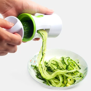 Prenosné Spiralizer Zeleniny Slicer Nehrdzavejúcej Ocele, Špirálovo Slicer Ručné Spiralizer Škrabka na Zemiaky s Cuketou Špagety