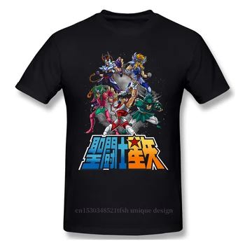 Saint Seiya Duše Zlata Japonské Anime 2021 Príchode T-Shirt Rytieri Zverokruhu Dizajn Tričko Crewneck Bavlnené Tričko pre Mužov