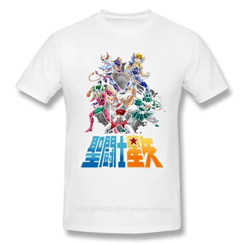 Saint Seiya Duše Zlata Japonské Anime 2021 Príchode T-Shirt Rytieri Zverokruhu Dizajn Tričko Crewneck Bavlnené Tričko pre Mužov