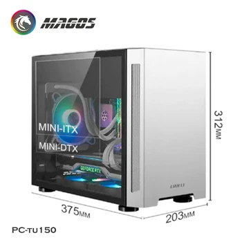 Lian li PC-TU150 Počítač Mini ITX/DTX Prípade PC,3PCI Sloty,Prenosné+Strane Transparentný