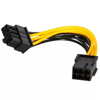 PCI-E 6-pin na 2x 8-pin GPU Grafickej Karty Power Splitter Kábel 6pin PCI Express Žena na Muža 8pin Moc Predlžovací Kábel