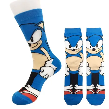 Cartoon Modrá Klasické Ponožky Farebné Pančuchy Roztomilý Módne Dlhé Pár Bežné Šaty Skateboard Ponožky Cosplay Darček