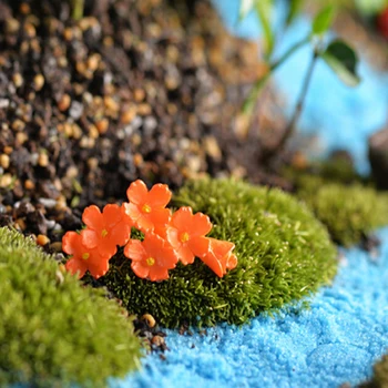 10 Ks/set Náhodnú Farbu Kvetu Miniatúrne Rozprávková Záhrada Domov Domy Dekorácie Mini Plavidlá Micro Terénne Dekor DIY Príslušenstvo