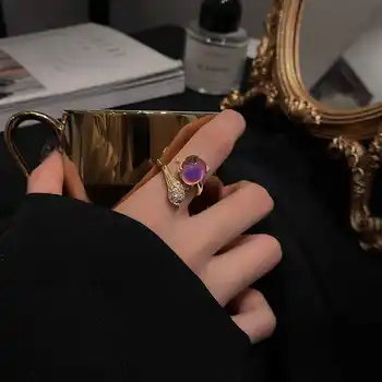 Módne Šperky Luxusné Fox Design, Micro Vykladané Zirkón Flash Prst Žena Krúžok Vintage Strany Prstene pre Ženy, Dievčatá Ročník