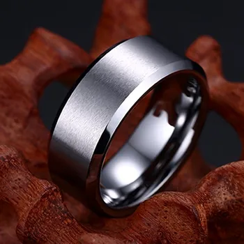Jednoduchý hladký arc titánové ocele krúžok z nehrdzavejúcej ocele pár krúžok Európskej a Americkej strane šperky