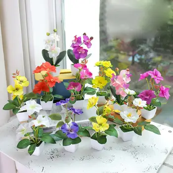 Umelý Kvet Rastliny Plastové Hrniec Bonsai Záhradný Stôl Strany Miestnosti Dekorácie na svadbu, bytové doplnky, dekorácie izba dekor