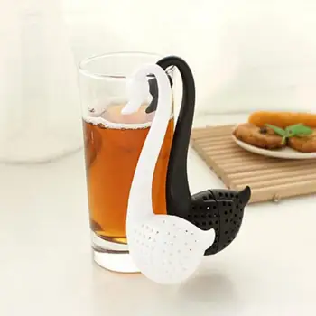 Kreatívne Swan Čaj Infuser Ekologicky Nezávadný Silikón Čaj Lapače Bylinné Korenie Voľne Sypaný Čaj Filter Teaware