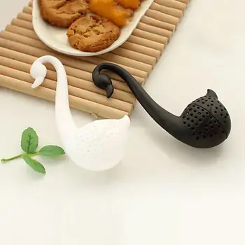 Kreatívne Swan Čaj Infuser Ekologicky Nezávadný Silikón Čaj Lapače Bylinné Korenie Voľne Sypaný Čaj Filter Teaware