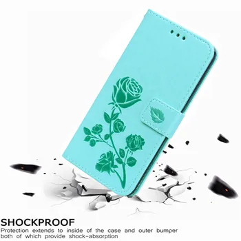 Luxusné Kožené Flip Book obal pre HTC 10 Evo / BOLT Ruže Kvet Peňaženku Stáť Prípade Kryt Telefónu Taška coque