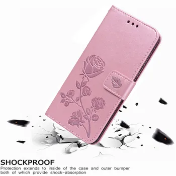 Luxusné Kožené Flip Book obal pre HTC 10 Evo / BOLT Ruže Kvet Peňaženku Stáť Prípade Kryt Telefónu Taška coque