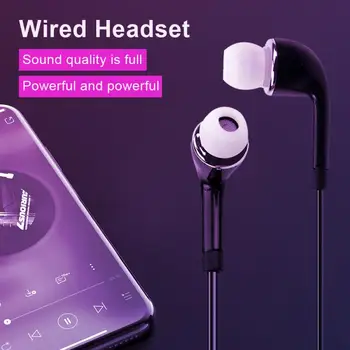 2021 Nové 3,5 mm In-Ear Káblové Slúchadlá Slúchadlá S Vstavaný Mikrofón Pre Samsung Xiao Huawei Slúchadlá Pre Smartphony