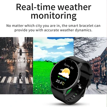 Smart Hodinky Monitorovanie Srdcovej frekvencie Predpoveď Počasia Šport Fitness Tracker Kolo Obrazovke 2021 Nové Hodinky reloj inteligente