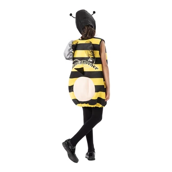 Eraspooky Deti Roztomilý Čmeliaky Bee Cosplay Halloween Kostýmy Pre Deti Žltá Včely Zvierat Jumpsuit, Karneval, Maškarný Purim