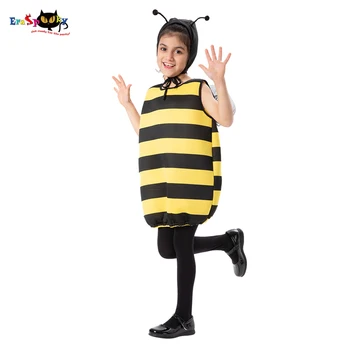 Eraspooky Deti Roztomilý Čmeliaky Bee Cosplay Halloween Kostýmy Pre Deti Žltá Včely Zvierat Jumpsuit, Karneval, Maškarný Purim