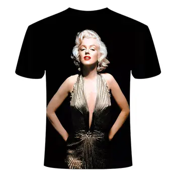 2021 nové 3D tlač pohode Marilyn Monroe tlačiť T-shirt sexy žien a mužov TOP T-shirt nadrozmerná