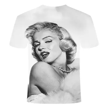 2021 nové 3D tlač pohode Marilyn Monroe tlačiť T-shirt sexy žien a mužov TOP T-shirt nadrozmerná