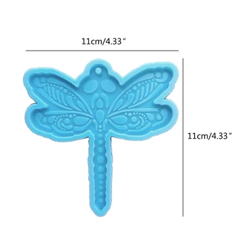 DIY Silikónové Dragonfly Rukavice Prívesok Živice Formy List OTEC Keychain Balón Psa Živice Casting Mold Živice Remeselné Nástroje