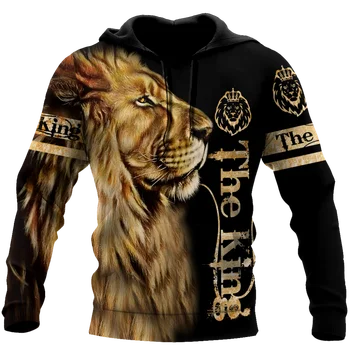 Zvierat lev 3d vytlačené módne pánske hoodie harajuku streetwear pulóver jeseň unisex mikina bežné bunda, sveter dw11