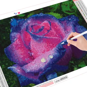HUACAN Diamond Maľovanie Nový Kvet 5D DIY Diamond Výšivky Cross Stitch Rose Obrázky Z Kamienky Mozaiky Dekor Pre Domáce