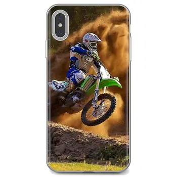 Dirt Bicykle, motocyklové preteky Moto Kríž Pre iPhone, iPod Touch 11 12 Pro 4 4S 5 5S SE 5C 6 6 7 8 X XR XS Plus Max 2020 Mäkké Pokrytie