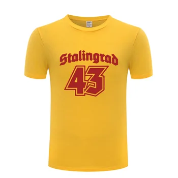 Stalingrad 1943 Vytlačené T Košele Mužov Lete Krátky Rukáv O-Krku Bavlnené Tričko Bežné Hip Hop Fitness T-Shirt Streetwear Homme