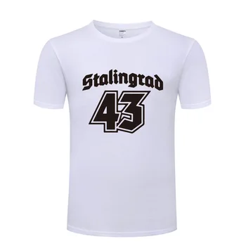 Stalingrad 1943 Vytlačené T Košele Mužov Lete Krátky Rukáv O-Krku Bavlnené Tričko Bežné Hip Hop Fitness T-Shirt Streetwear Homme