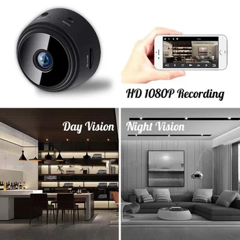 1080P HD A9 Mini IP Kamera, Bezdrôtové WiFi Siete IP Monitor Home Security Diaľkové Ovládanie, Dohľad Nočné Videnie Skryté