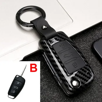 ABS Kľúča Vozidla puzdro Pre Audi C6 A1 A3 C5 Q3 B6 B7 B8 A4 A5 A6 A7 A8 Q5 Q7 R8 TT S5 S6 S7 S8 SQ5 RS5 držiteľ shell keychain