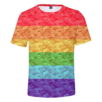 LGBT Dúhová Vlajka Gejom, Lesbám, 3d Tričká Letné Módy Muži Ženy T-tričko Krátky Rukáv, 3D tričká Tee Tričko Topy, Mikiny