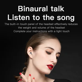 Najpredávanejšie TWS Slúchadlá Bezdrôtové Bluetooth Slúchadlá Bluetooth 5.0 Headset Hráč Stereo Bass Slúchadlá S Mikrofónom na Zníženie Hluku