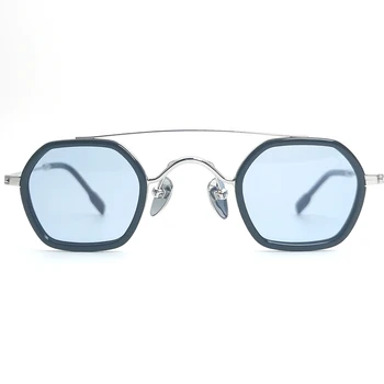 Modré Šošovky Kovové slnečné Okuliare Krátkozrakosť Eyelgasses 2021 Oko glassses Vintage Štýle Retro Módny Návrhár Značky Sun Sklo