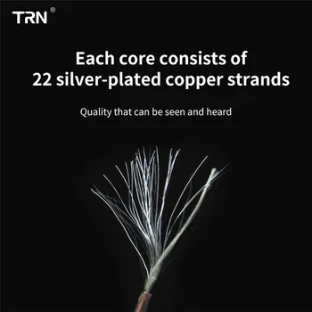 TRN 16 Core Silver Plated 2.5/3.5 mm Vyvážené Kábel Do 0,75/0.78/mmcx Konektor Hifi Slúchadlá Upgrade Kábel Pre TRN V80/KZ/TFZ