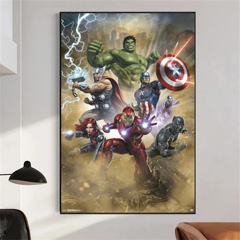 Klasický Film Avengers Wall Art Plátno Na Maľovanie Marvel Superhrdinovia Obrazov Na Stenu Pre Obývacia Izba Nordic Domov Cuadros Dekor