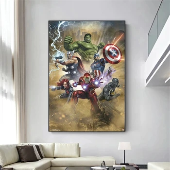 Klasický Film Avengers Wall Art Plátno Na Maľovanie Marvel Superhrdinovia Obrazov Na Stenu Pre Obývacia Izba Nordic Domov Cuadros Dekor
