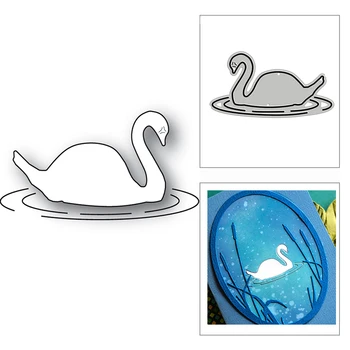 Nové Elegantné Swan Kamarát 2020 Rezanie Kovov Zomrie pre DIY Scrapbooking Dekoratívne a Karty, Takže Razba Plavidlo Bez Pečiatky