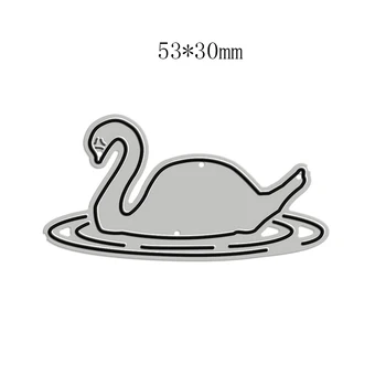 Nové Elegantné Swan Kamarát 2020 Rezanie Kovov Zomrie pre DIY Scrapbooking Dekoratívne a Karty, Takže Razba Plavidlo Bez Pečiatky