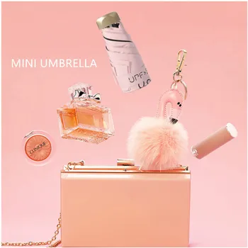 Slnečník Veľmi Malé Mini Dáždnik Vinyl Umbrella Pocket Na Ochranu Pred Slnkom A Uv Ochranu Parasol