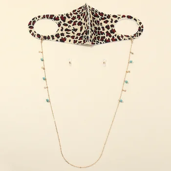 Maska ozdobná šnúrka na uniforme reťazca náhrdelník Okuliare, maska anti-stratil príslušenstvo náhrdelník s dvojakým použitím, módny náhrdelník šperky pre ženy