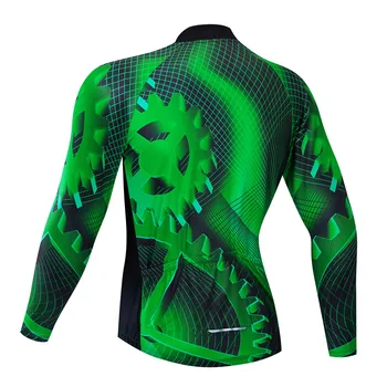 2020 cyklistický dres s dlhým rukávom Mužov Horský Bicykel jersey jeseň MTB Cyklistické Tričko Road závodná, blúzky, Top jarné oblečenie zelená červená