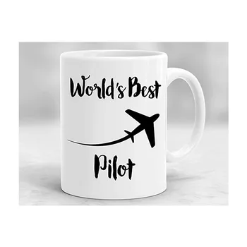Vtipné Lietadlo Pilot Káva Hrnček na Svete Najlepší Pilot Cup - Zábavné Dôchodku Starobného Vianoce alebo Narodeniny Darček, Najlepší Darček Flig