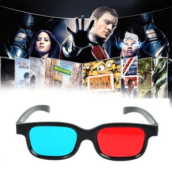 Nové Červená Modrá 3D Okuliare, Čierny Rám Pre Rozmerov Anaglyph TV Film DVD Hry Video Okuliare 3d Okuliare Pre Projektor Dlp JSX