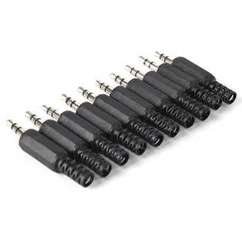 5 ks Vysokej kvality Black 3,5 mm Konektor 3,5 mm pre Slúchadlá 4 pól DIY 4 mm Konektor Pre Kábel Audio Adaptér