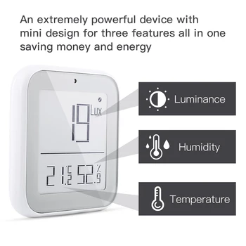 MoesHouse Smart Zigbee Jas Teplomer Real-time Svetlo Citlivé na Teplotu a Vlhkosť Detektor s Tuya Smart App