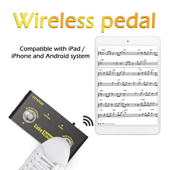 CUVAVE Bezdrôtová Page Turner Stránke Pedál Kompatibilný s iPad, iPhone, Android Looper Spojenie Gitarové Príslušenstvo