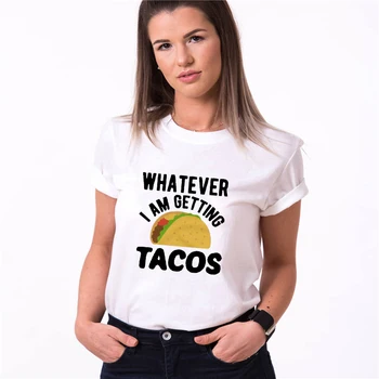 Hatever Som Stále Tacos T Shirt Taco Milenca Darček Potravín Milenca Košele Zábavné Občerstvenie T-Shirt Pre Ženy Iny Tee T-R7214