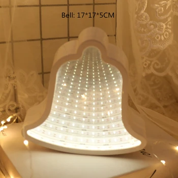Módne Farebné LED Tunelové stolná Lampa Zrkadlo Svetlo Môžete Zavesiť Ananás Cloud Vianočný Strom Slivky Kvet Lampa Iny Nočné Osvetlenie