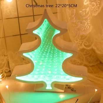 Módne Farebné LED Tunelové stolná Lampa Zrkadlo Svetlo Môžete Zavesiť Ananás Cloud Vianočný Strom Slivky Kvet Lampa Iny Nočné Osvetlenie