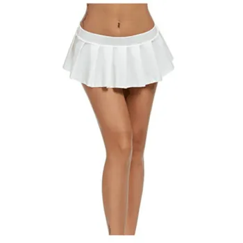 Sexy Tričká Dámske Skladaný Mini Sukne Školáčka Micro Cosplay Klub Kostým Farbou Mini Sukne Faldas Mujer Moda 2021